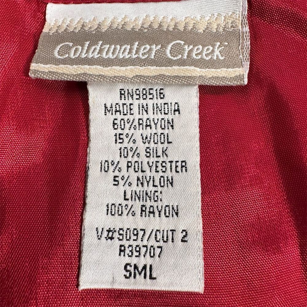 Vintage Coldwater Creek Women's Embroidered Patchwork Jacket Multicolor Size S - Picture 8 of 12